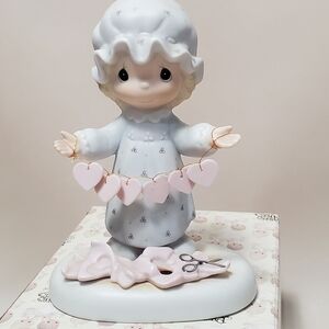 Precious Moments Figurine with Pink Hearts